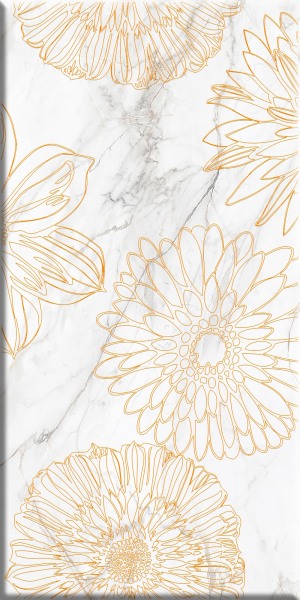 Briere Flower 2 Декор 300*600*9 белый (1*5) Березакерамика