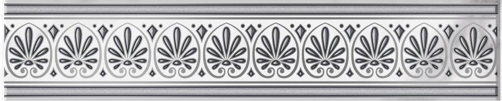 Олимпия 1 Бордюр 60*300 серебро темный узкий (1*22)  VINCHI