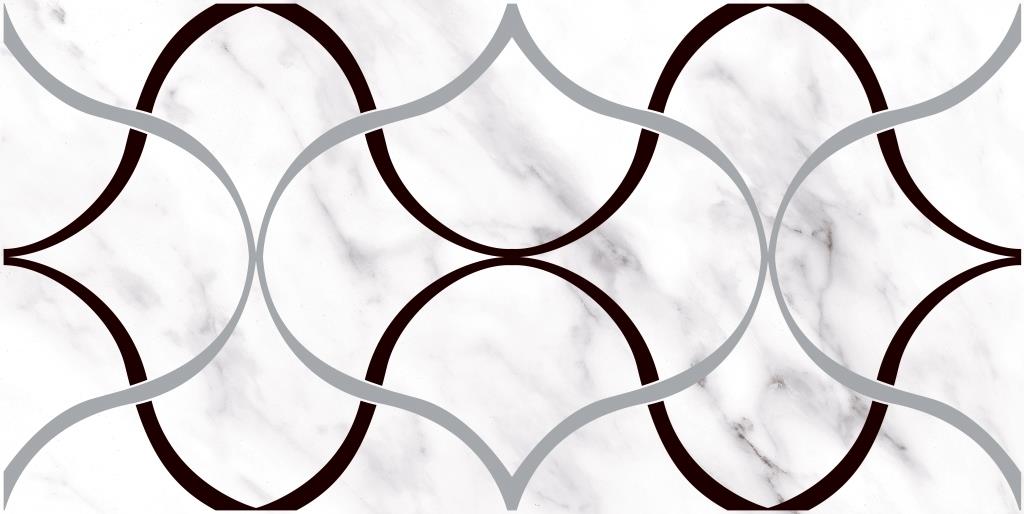 Black and White Декор  черно-белый 300*600 (1*8) VINCHI