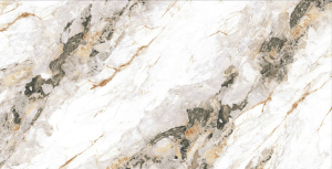Керамогранит 1200*600 полир.мрамор бело-кор..с зол.прож.(0,72*2 )Китай