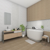 Керамическая плитка для ванной комнаты Микс 250x400 Шахтинская плитка