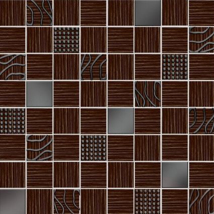 Джулия мозаика 200*200 коричневая (1*5) VINCHI