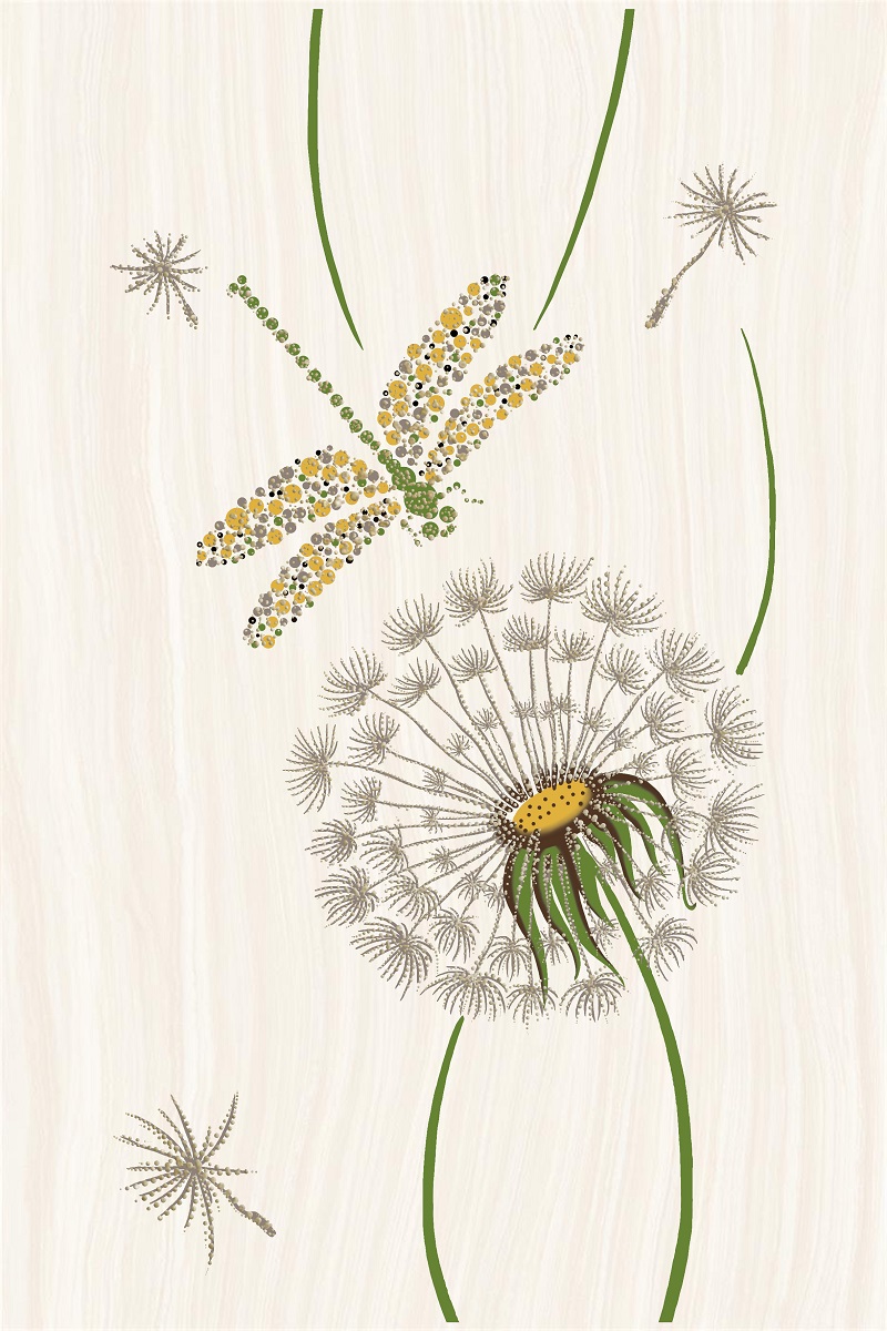 Равенна Одуванчик 2 (стрекоза) Декор 200*300 (1*12) НКС