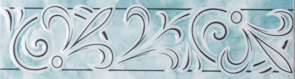Муаре бирюзовая 04 Бордюр 57*200 (1*20) Шахтинская плитка