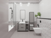 Керамическая плитка для ванной комнаты Гамма Грей Vinchi