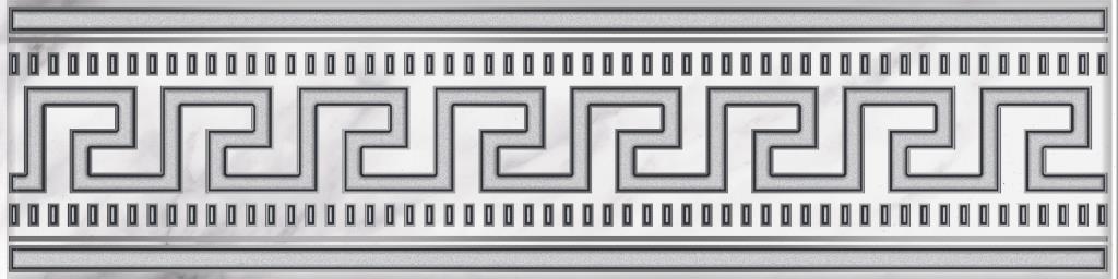 Олимпия 1 Бордюр 75*300 серебро темный широкий (1*22)  VINCHI