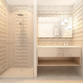 Керамическая плитка для ванной комнаты Аника 250x400 Шахтинская плитка