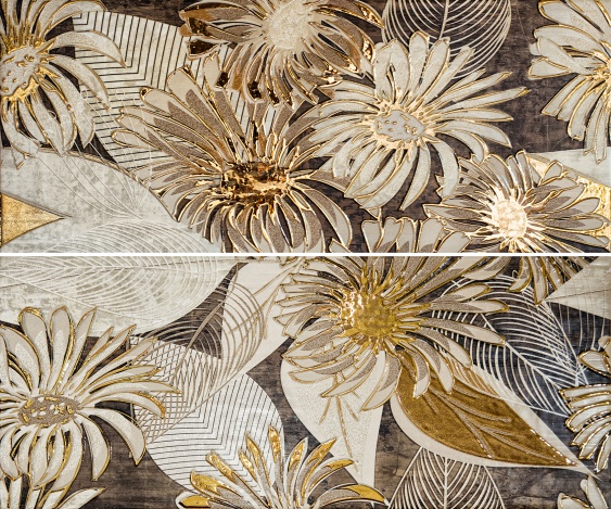 Foresta brown panno 01 Декор-панно 600*500 (1компл=2шт) Gracia Ceramic