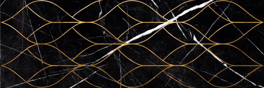 Миланезе Дизайн Декор 200*600 тресс неро (1*5) Ласселсбергер