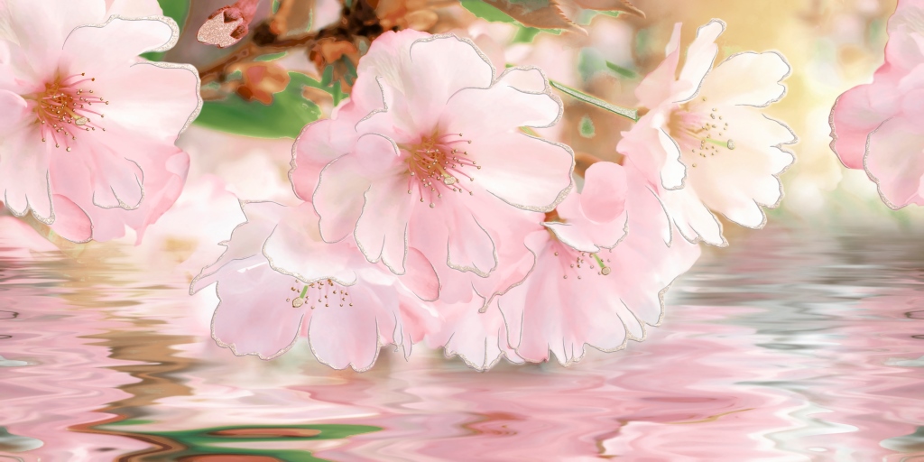 Гармония декор 250* 500 розовый (1*7) VINCHI