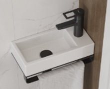 Fermo Раковина для ванной подвесная и накладная 37 правая белая VT90055H Vinchi