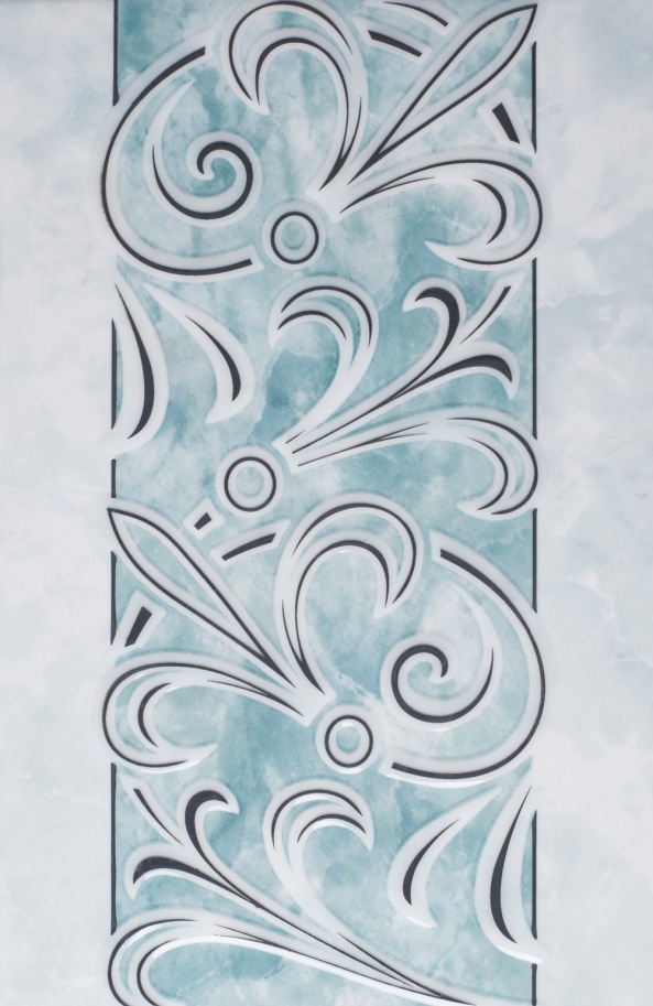 Муаре бирюзовая Декор 04 200*300 Шахтинская плитка