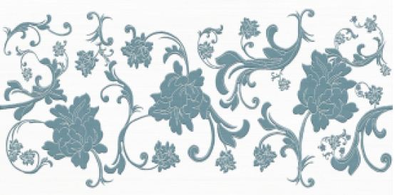 Симфония 1 Декор 250*500 бирюзовый  (1*8) VINCHI