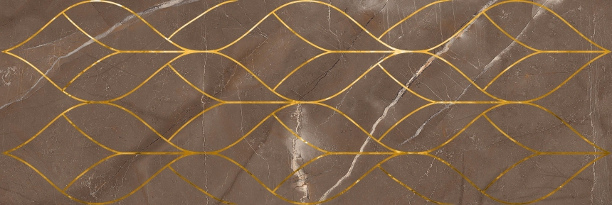 Миланезе Дизайн Декор 200*600 тресс марроне (1*5) Ласселсбергер