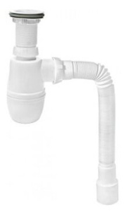 Сифон д/раковины пласт.вып. 1 1/4&quot;*40 с гофротр. 40/50, 800 мм