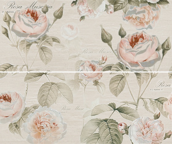 Garden Rose beige panno 01 Декор-панно 600*500 (1компл=2шт) Gracia Cer