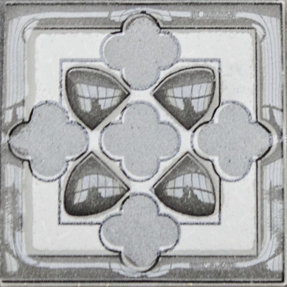 Бьянка Каррара Декор 70*70 белый 8мм (1*50) Ласселсбергер