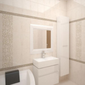 Керамическая плитка для ванной комнаты Эстро Пиастрелла