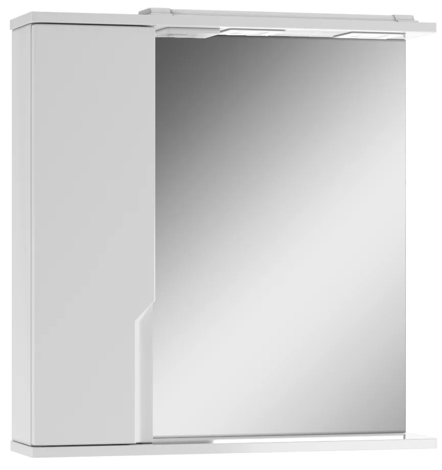 Optima 65 Шкаф-зеркало Эл. левый глянец Домино
