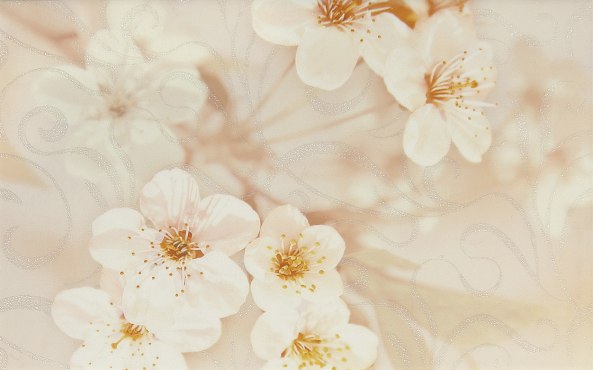 Сакура коричнев Декор 04 250*400 (1*13) 1сорт Шахтинская плитка