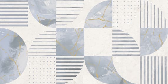 Ниагара Декор 300*600 геометрия бело-серый (1*5) Ласселсбергер