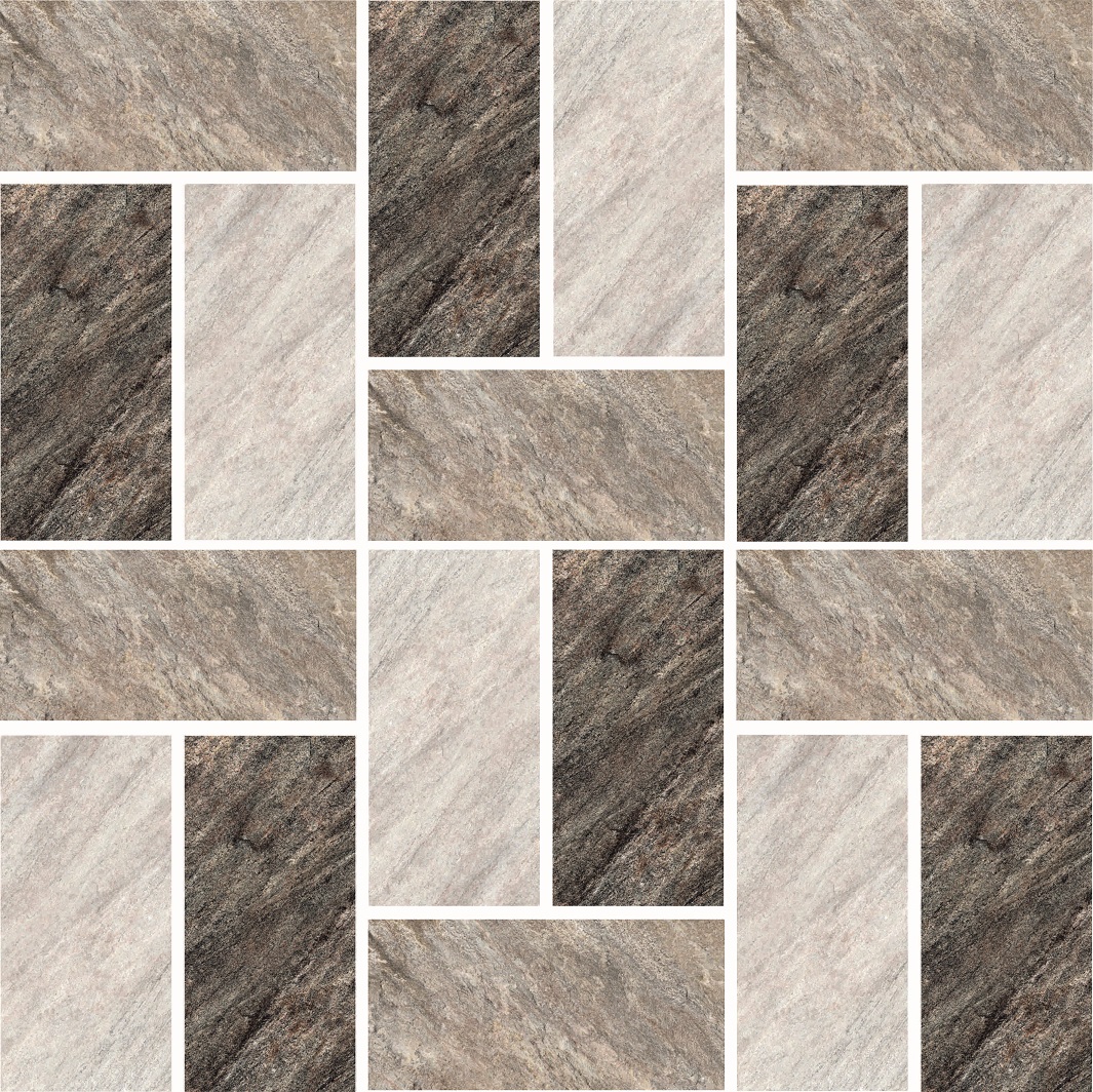 Кварцит 2 тип 1 ковры Декор 300*300 (1*6) Керамин