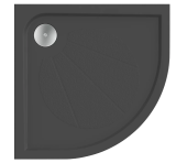 Эклипс Поддон 900x900 из литьевого мрамора Антрацит черный BAS