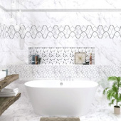 Керамическая плитка для ванной комнаты Black and White Vinchi