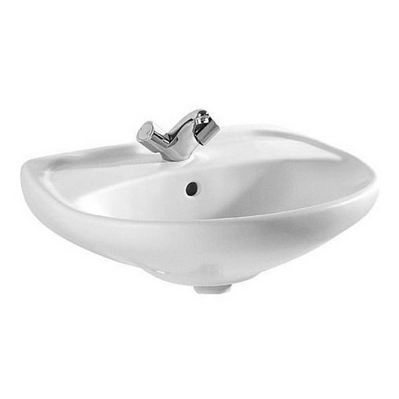 Lyra Раковина 500*410 белая с отверстием по центру Jika