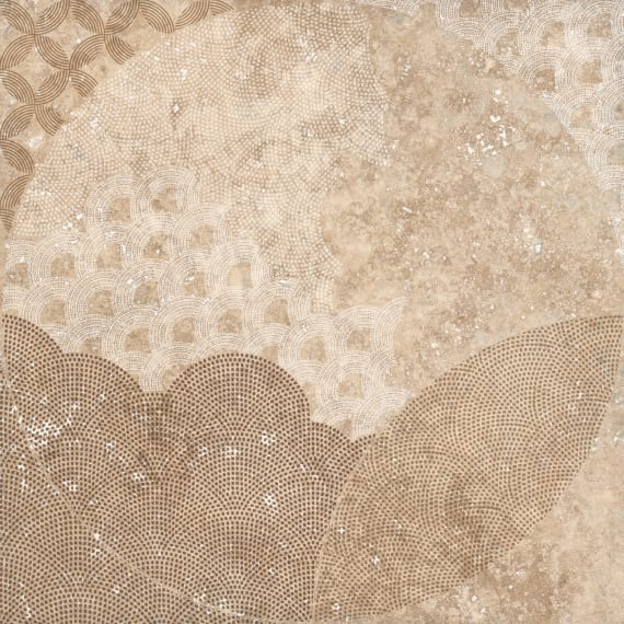 Патио керамогранит Декор 1 450*450*8 песочный (1*5) Ласселсбергер