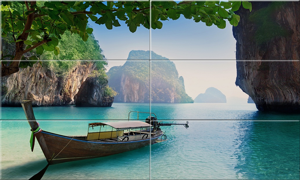 Тайланд Декор-панно 1000*600 (1комп=6шт) (1*1) Керамин