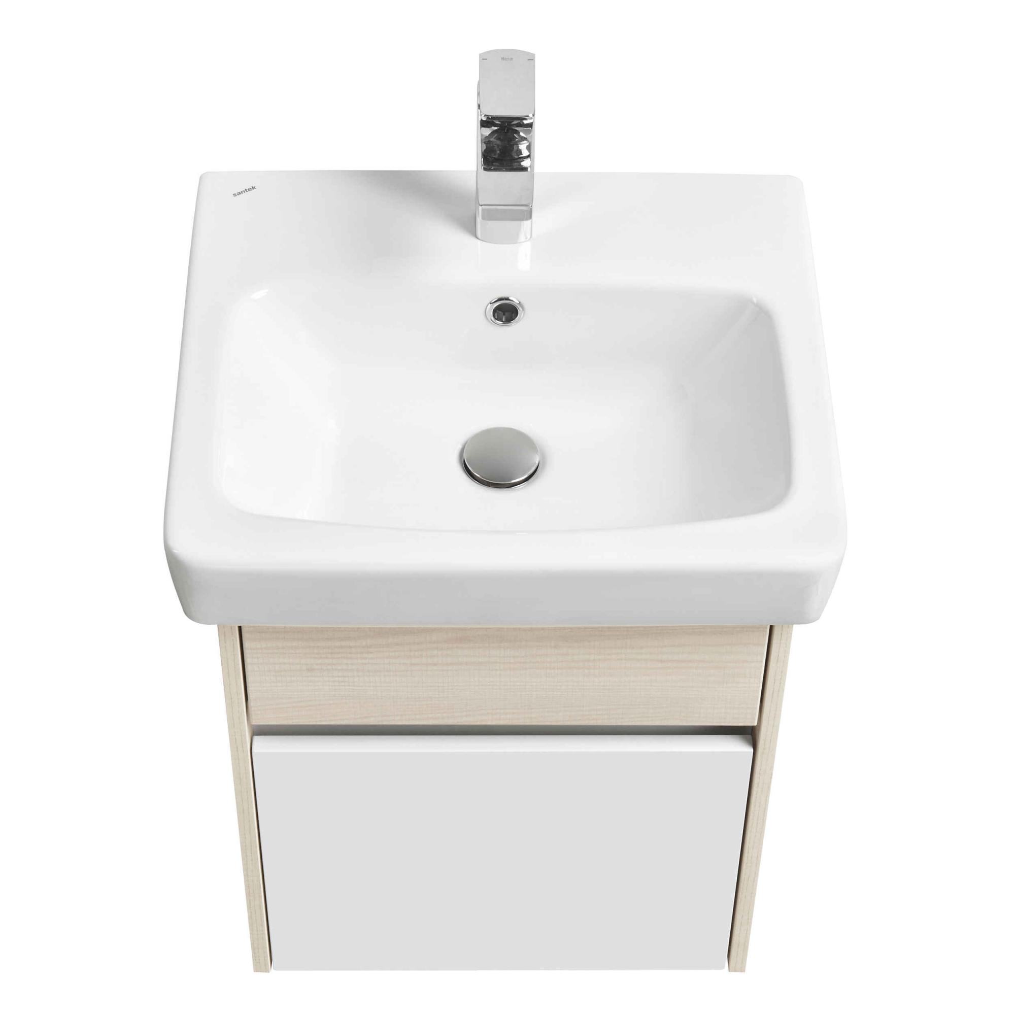 Верди 50 Тумба-умывальник Белый/Ясень фабрик