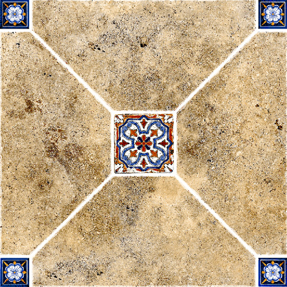 Мадейра 3 тип 2 Керамогранит 500*500 бежевый (0,25*5=1,25*30) Керамин