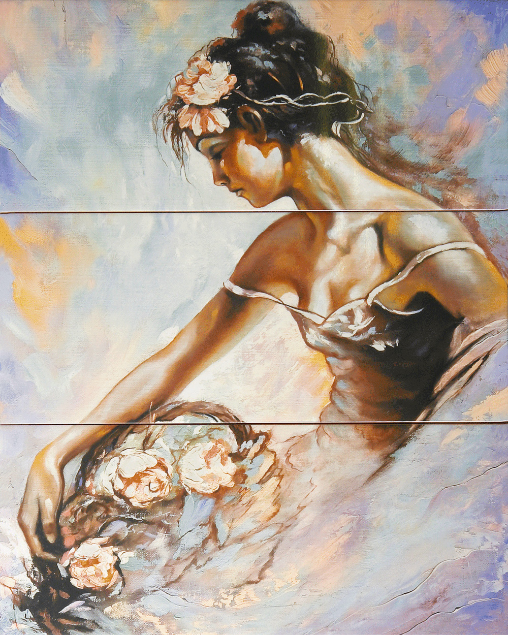 Arabeski blue panno 01 600*750 (1*3) Шахтинская плитка