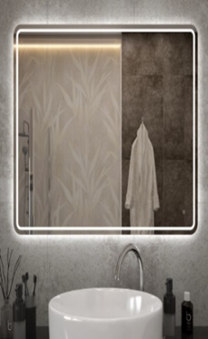 Livorno Pro Зеркало настенное с подсветкой в ванную 60х80 LED сенсор VT45202H Vinchi