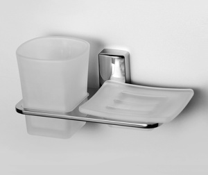 Leine Держатель стакана и мыльницы хром Wasser Kraft
