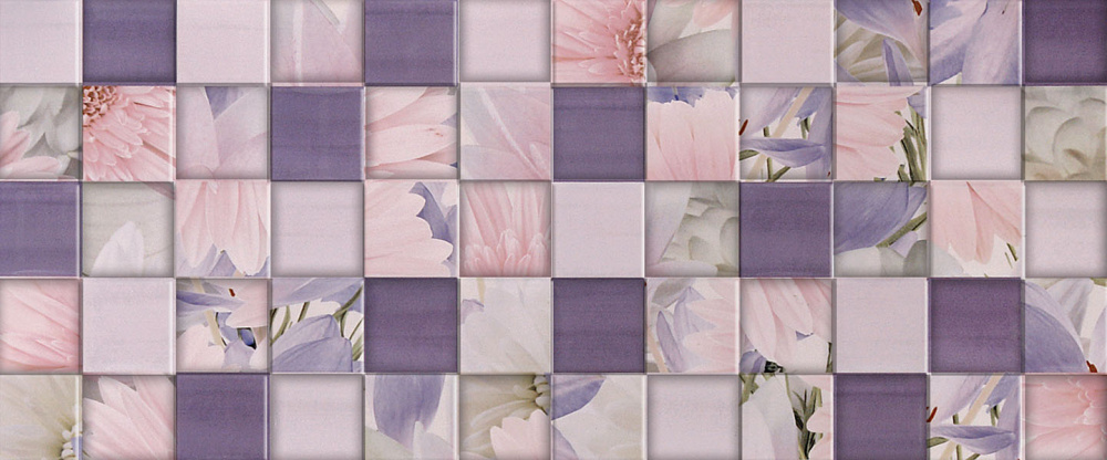 Aquarelle lilac wall 03 мозаика 250x600