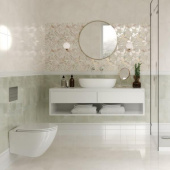 Керамическая плитка для ванной комнаты Флора 250x400 Шахтинская плитка