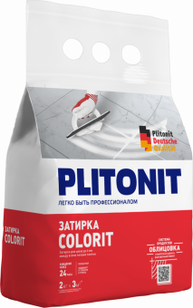 Затирка Plitonit Colorit светло-серая 2кг фото в интернет-магазине Пиастрелла