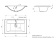 Paola Mario 60 Раковина мебельная лит мрамор с отв п/смес  схематичный рисунок в интернет-магазине Пиастрелла