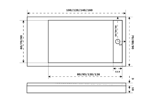 Stella Поддон литьевой ГРАФИТ 1200x700 BAS фото в интернет-магазине Пиастрелла