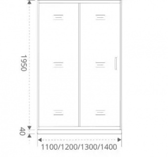Схема открывания дверей на Antares WTW Душевое ограждение 1200x1950 WTW-120-C-CH BAS в интернет-магазине Пиастрелла