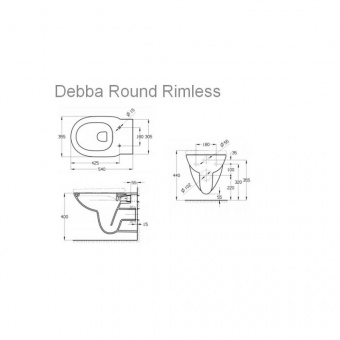 Комплект инсталляции (3 в 1) Roca Debba Round 893104980 (унитаз Rimless с крышкой+инсталляция) фото в интернет-магазине Пиастрелла