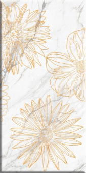 Briere Flower 1 белый 300x600 фото в интернет-магазине Пиастрелла