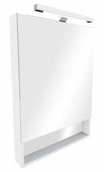 The Gap 70 Шкаф-зеркало со светильником белый ZRU9302749 Roca фото в интернет-магазине Пиастрелла