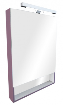 The Gap 80 Шкаф-зеркало со светильником фиолетовый ZRU9302753 Roca фото в интернет-магазине Пиастрелла