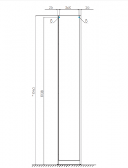 Лондри Шкаф-колонна для швабры 1A260603LH010 Акватон фото в интернет-магазине Пиастрелла
