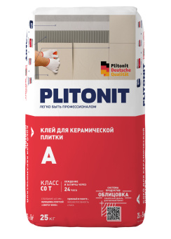 Клей для плитки Плитонит А для внутренних работ, 25 кг фото в интернет-магазине Пиастрелла