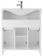 Rich Классика 80 Тумба напольная под умывальник с 2 верхними ящиками белое дерево DR6003T Домино фото в интернет-магазине Пиастрелла
