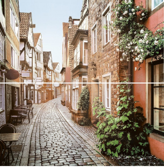 Травертин Французский переулок (из 2-х пл.) 500x500 фото в интернет-магазине Пиастрелла